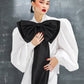 Large Pointy Collar Statement Sleeves Shirt