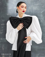 Phyliss Pointy Collar Statement Sleeves Shirt