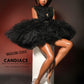 Embroidered Semi Sheer Large Tulle Sleeves Black Bolero Jacket - Mologoko Couture