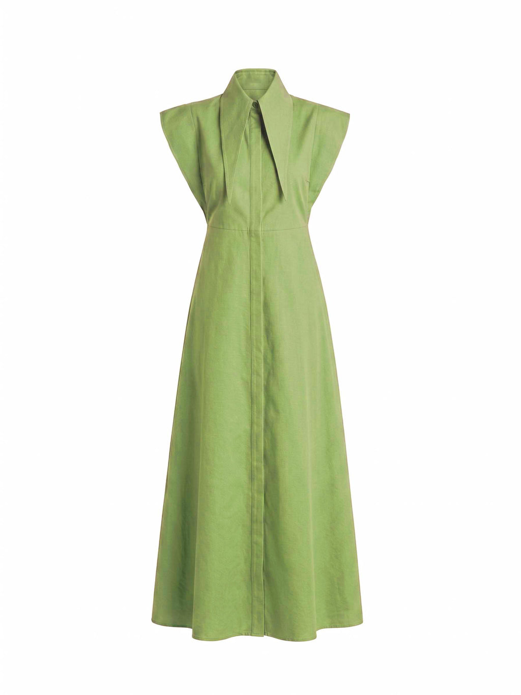 Matilda 10" Long Collar Maxi Shirt Dress