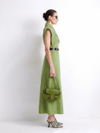 Matilda 10" Long Collar Maxi Shirt Dress