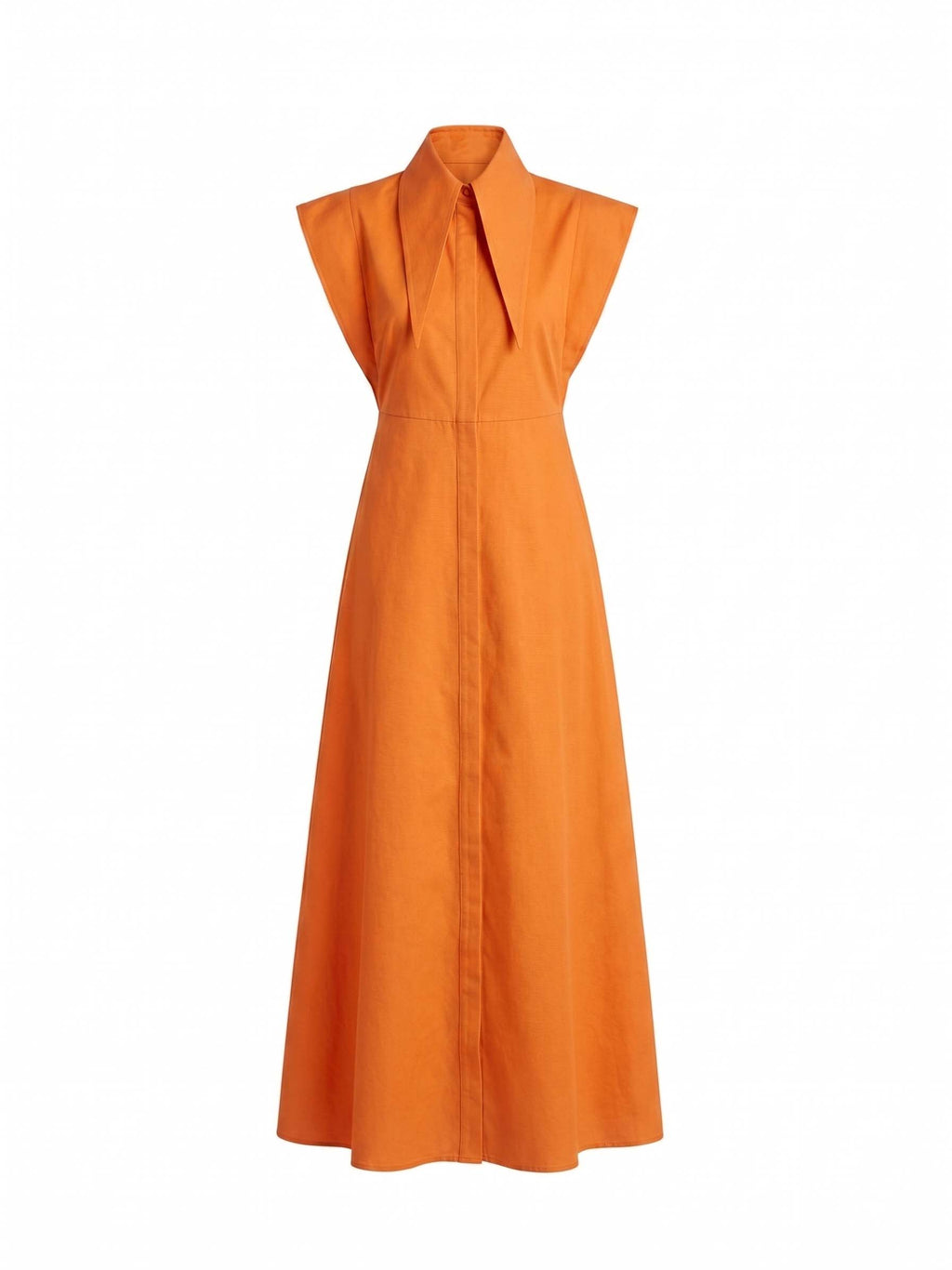 Matilda 10" Long Collar Maxi Shirt Dress