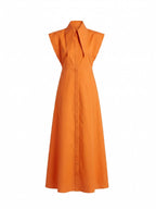 Matilda 10" Long Collar Maxi Shirt Dress