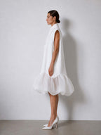 Matilda 10" Long Collar Bubble Midi Dress