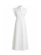 Matilda 10" Long Collar Maxi Shirt Dress