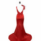 Margot Taffeta Evening Mermaid Slit Skirt Gown