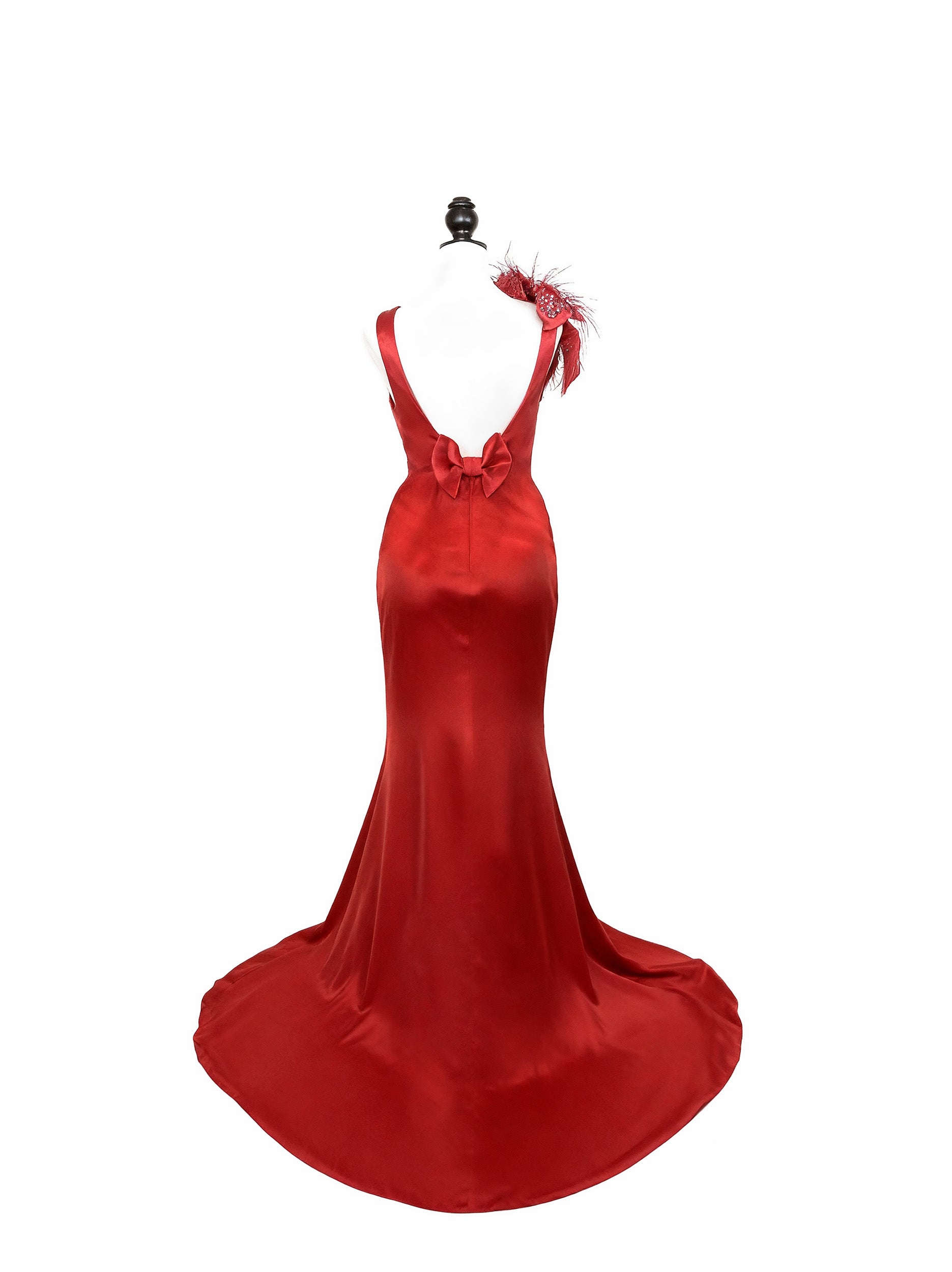 Margot Taffeta Evening Mermaid Slit Skirt Gown