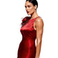Margot Taffeta Evening Mermaid Slit Skirt Gown
