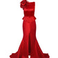 Basic Evening Mermaid Style Front Slit Taffeta Skirt