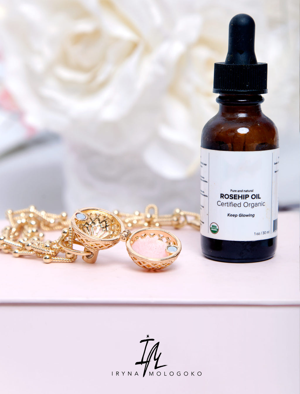 Essential Oil Locket, Scent Diffuser Locket, Anxiety Necklace Set - Mologoko Couture