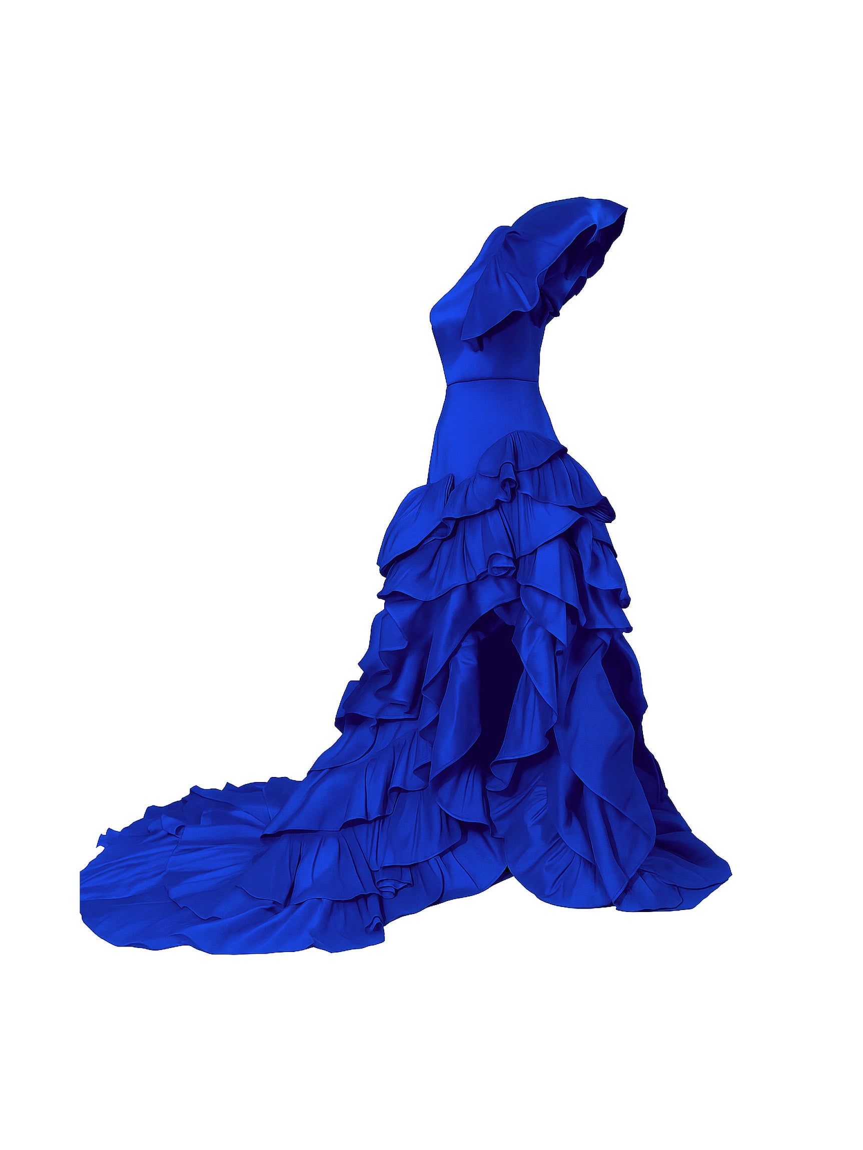 Marigold Sea Of Ruffles Gown