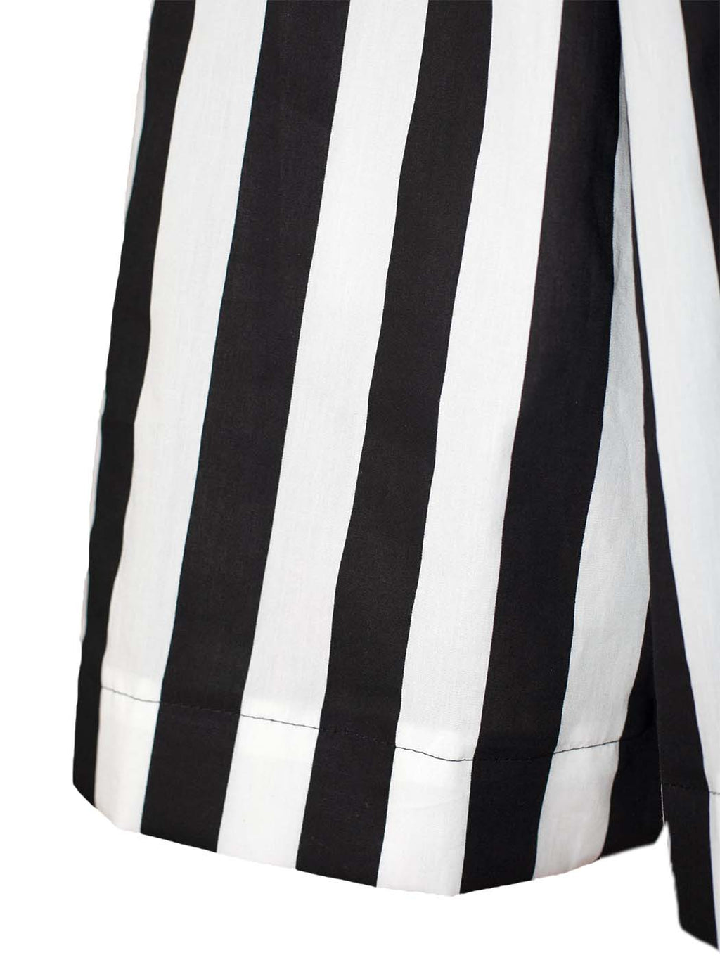High-Waisted Striped Cotton Maxi Skirt