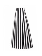High-Waisted Striped Cotton Maxi Skirt