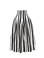 High-Waisted Striped Cotton Maxi Skirt, front view