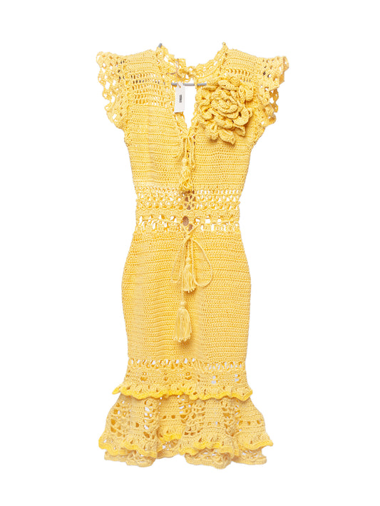 Blossom Crochet Midi Dress