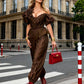 Emerald Green Silk Taffeta Draped Corset with Peplum