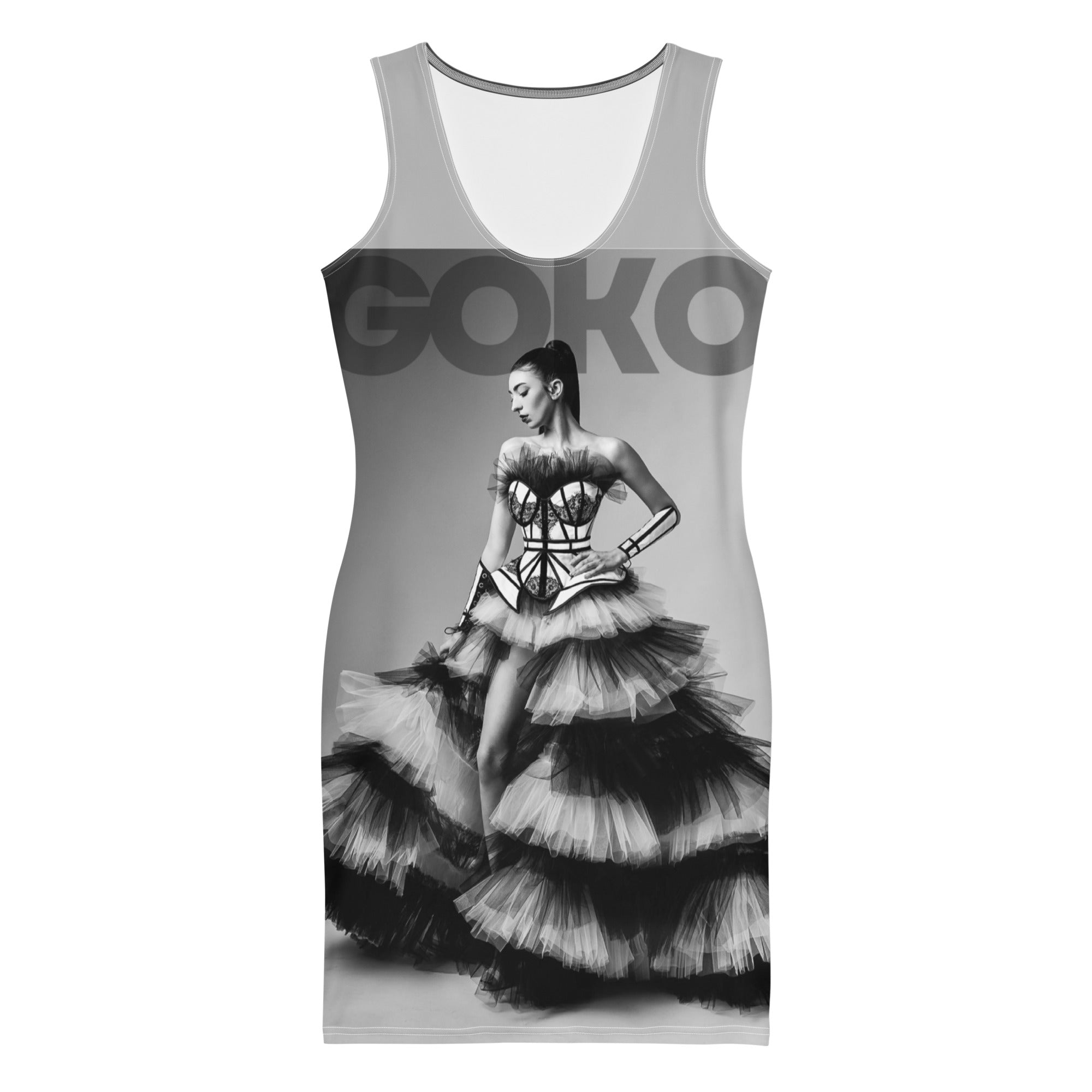 Chapel Window Photo Bodycon Mini Dress - Mologoko Couture