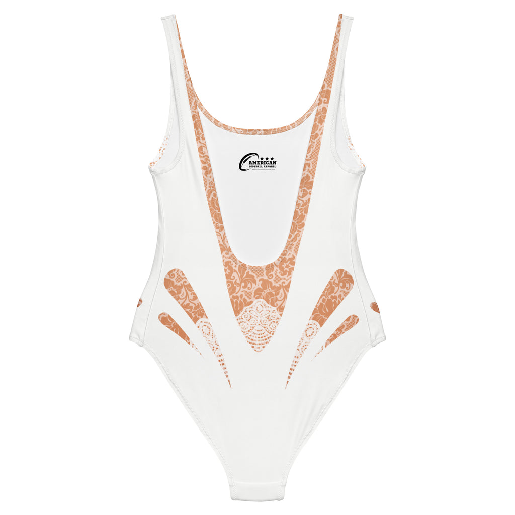 White Lace One-Piece Swimsuit - Mologoko Couture