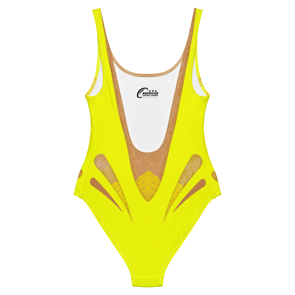 Yellow Lace One-Piece Swimsuit - Mologoko Couture