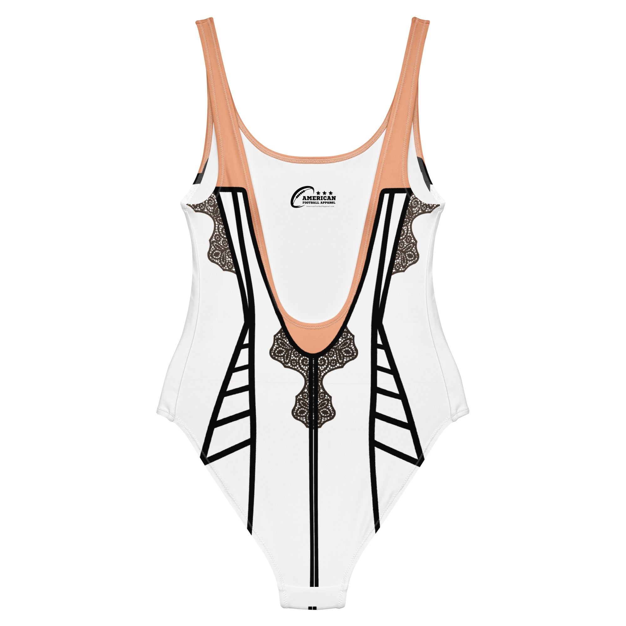 Chapel Window 
One-Piece Swimsuit White - Mologoko Couture