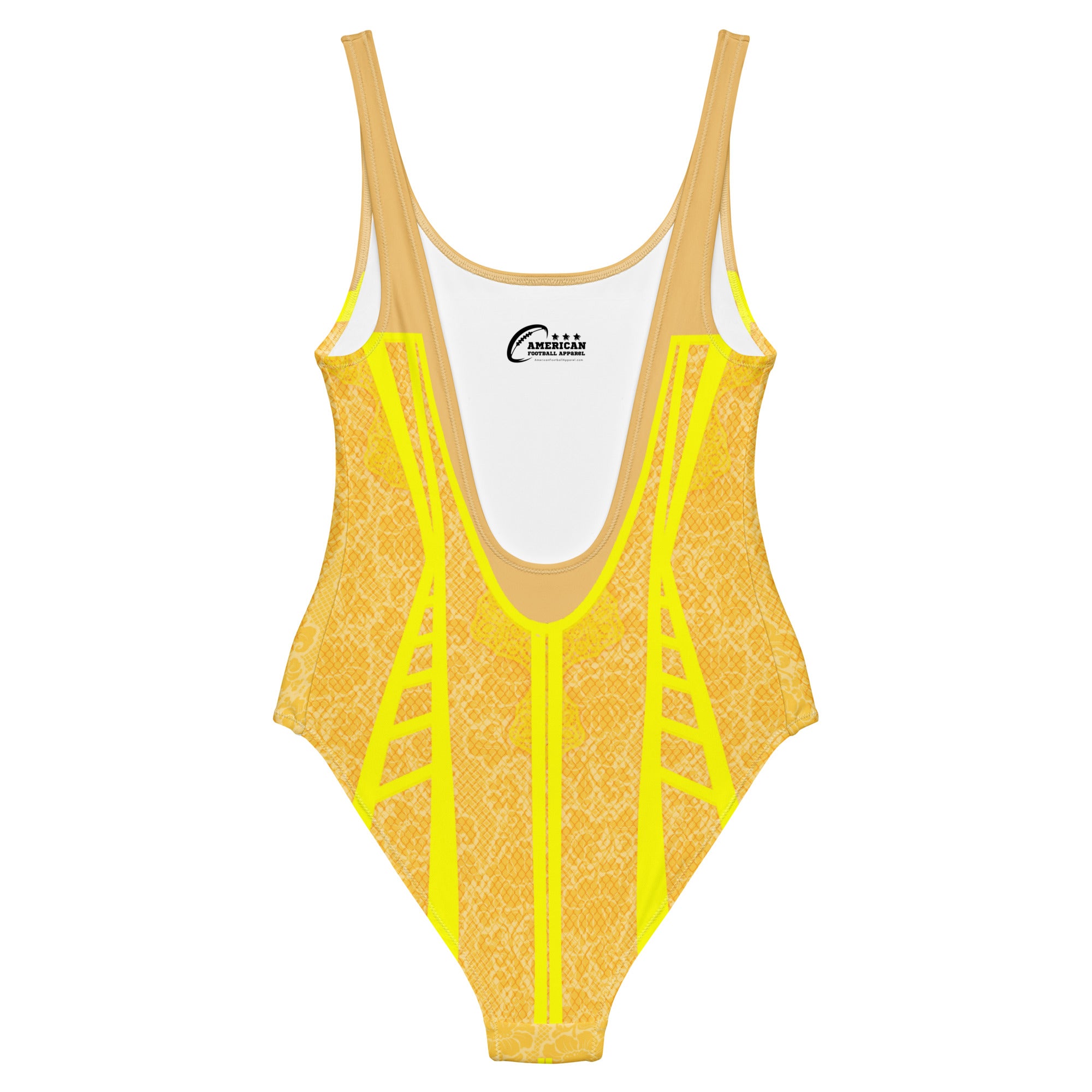 Yellow Lace Summer One-Piece Swimsuit - Mologoko Couture