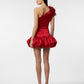 Margot Asymmetrical Neckline Mini Dress