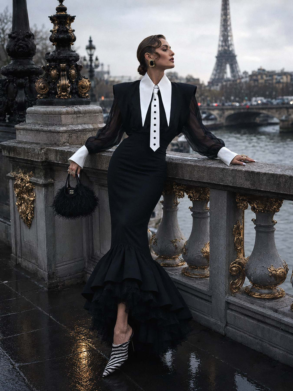 The Tuxedo 17" Long Tie