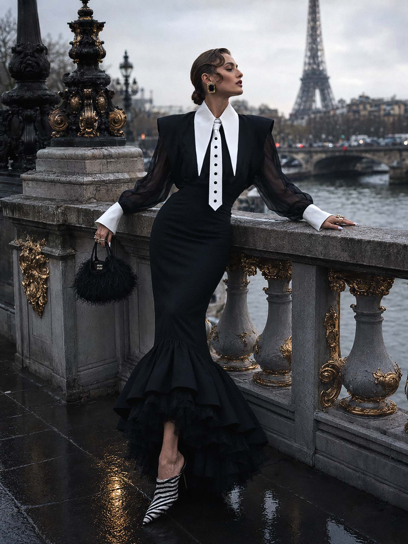 The Tuxedo 17" Long Tie