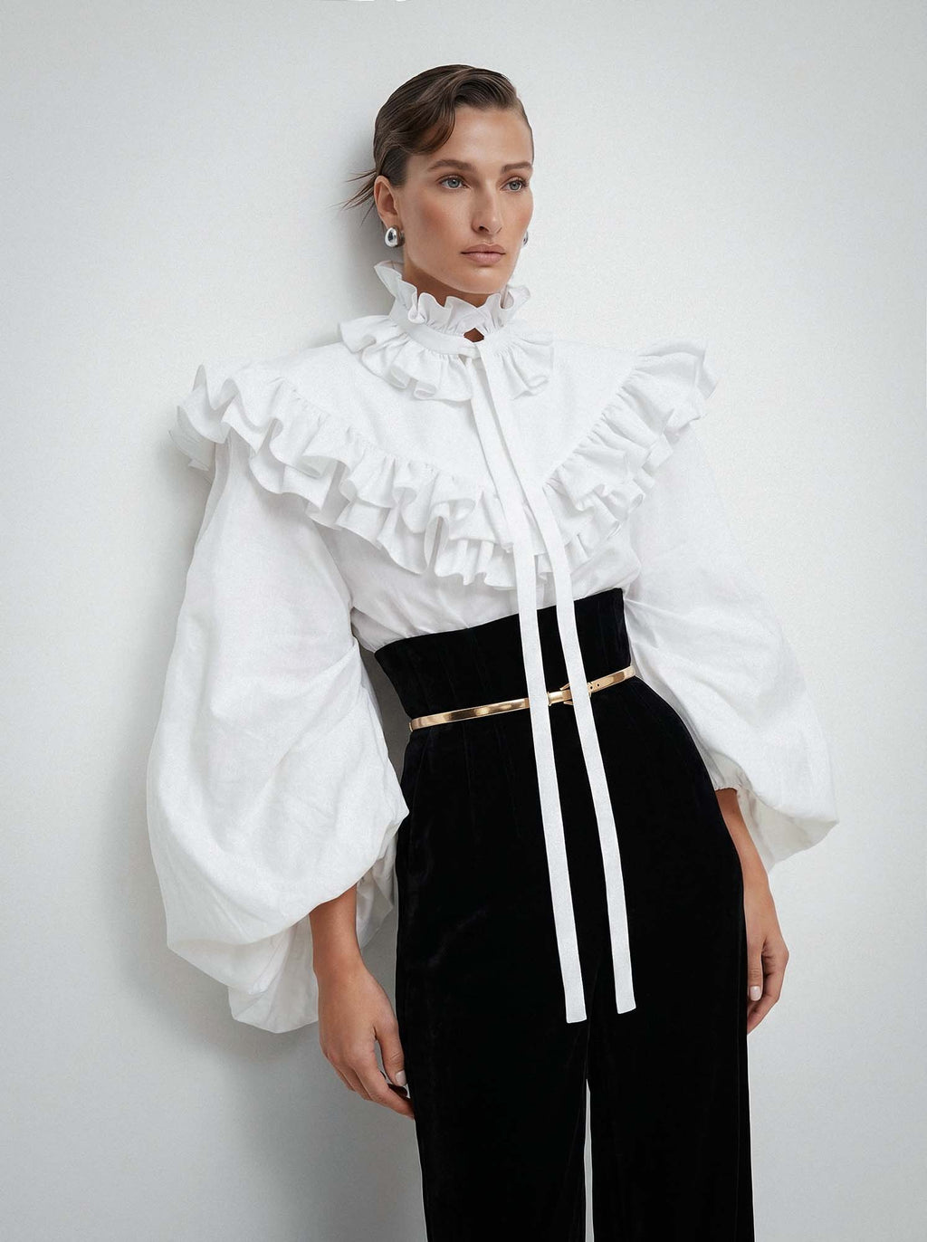 The Poet Cascading Ruffle Detachable Collar