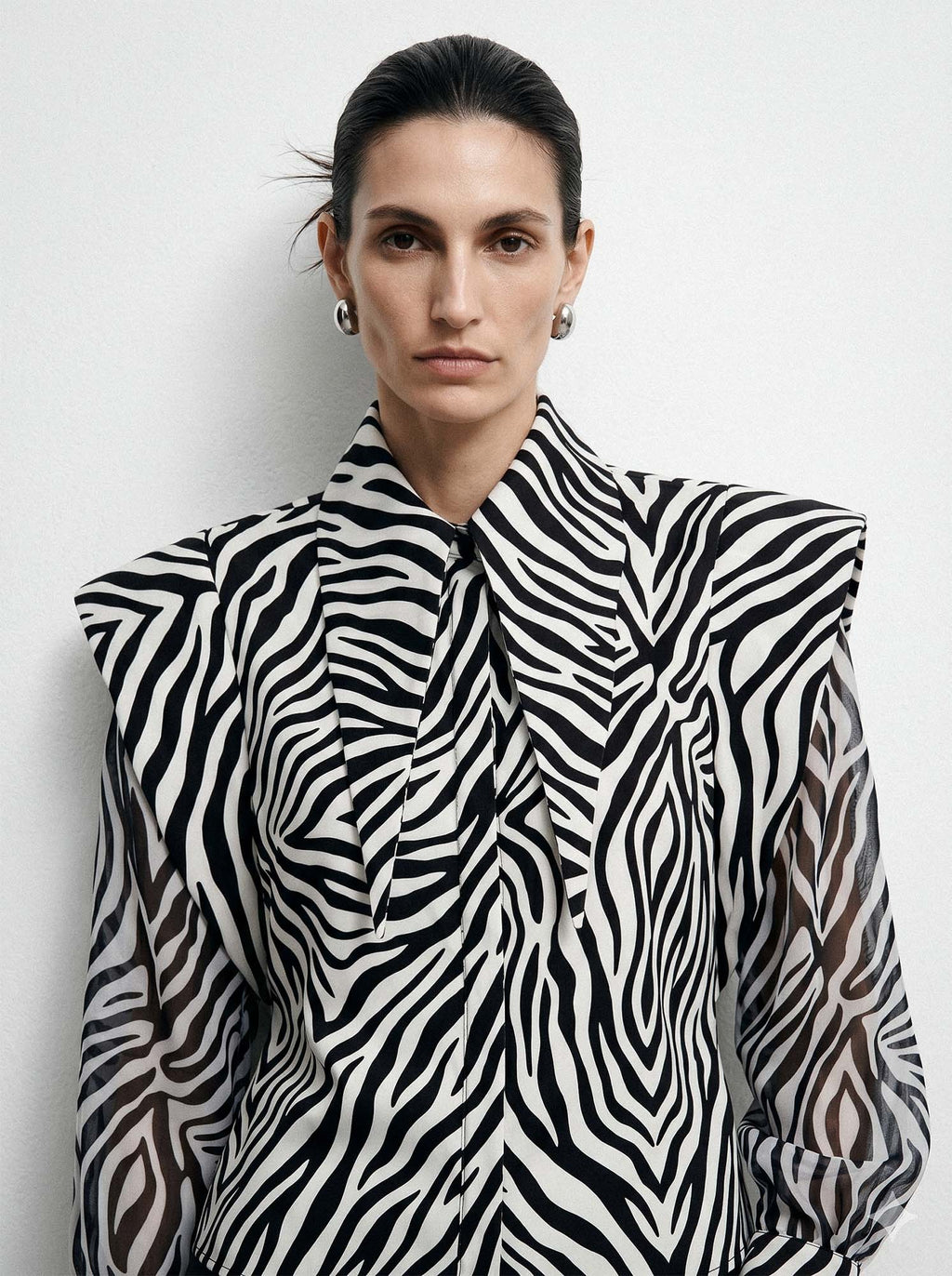 Blanca Long Sleeves Shirt in Zebra