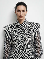Blanca Long Sleeves Shirt in Zebra