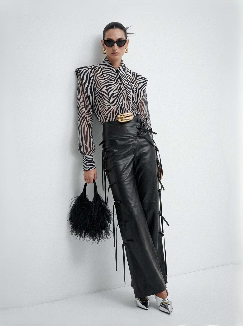 Blanca Long Sleeves Shirt in Zebra