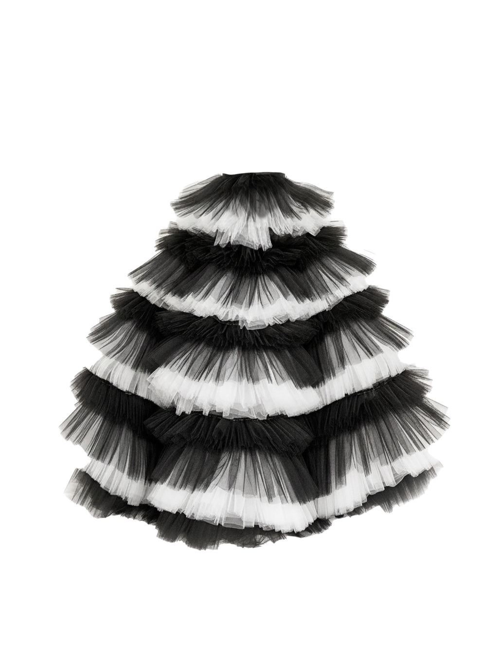 The Chapel Window Tulle Black and White Overskirt
