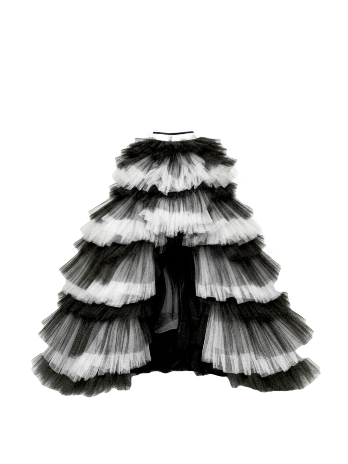The Chapel Window Tulle Black and White Overskirt – Mologoko Couture