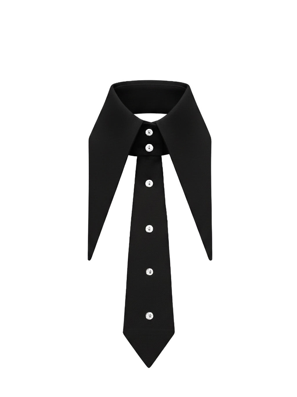 Tuxedo Detachable Collar with Tie and Rhinestones
