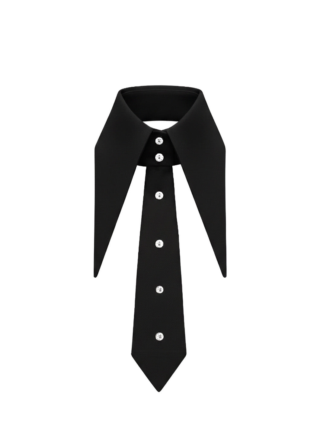 Tuxedo Detachable Collar with Tie and Rhinestones