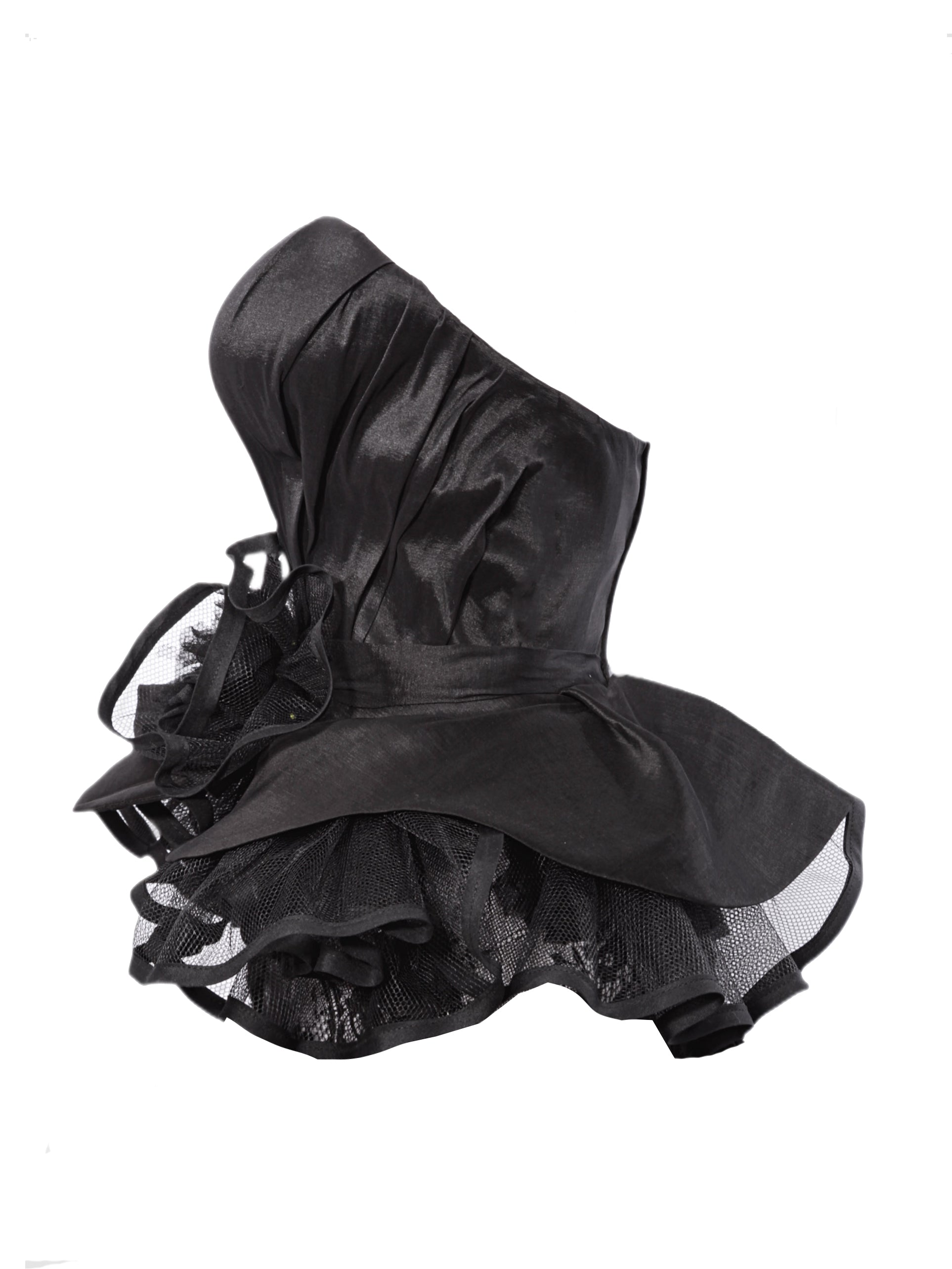 Dina Red Carpet Style Corset with Peplum and Flower