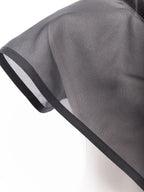 Organza Oversized Detachable Collar with Velvet Ties