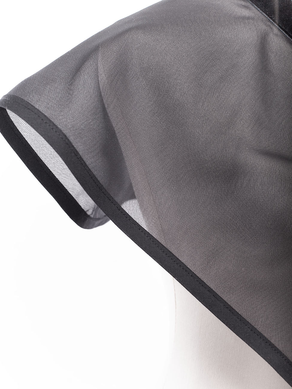 Organza Oversized Detachable Collar with Velvet Ties