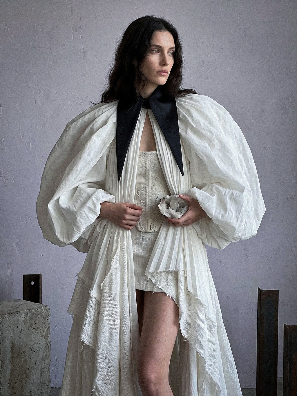 The Baroness Satin 12 inch Detachable Collar