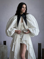 The Baroness 12" Long Satin Detachable Collar