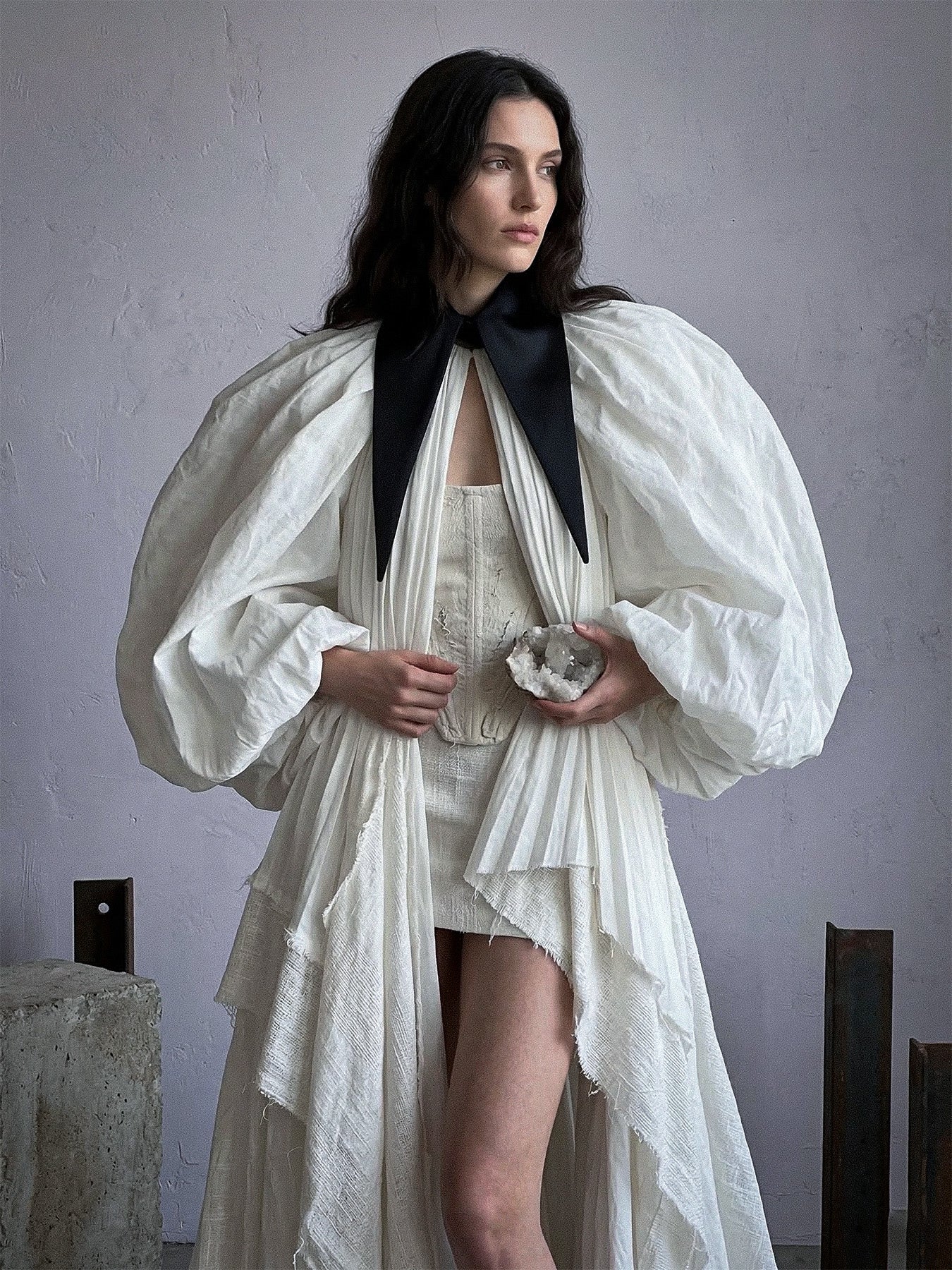 The Baroness Satin 12 inch Detachable Collar