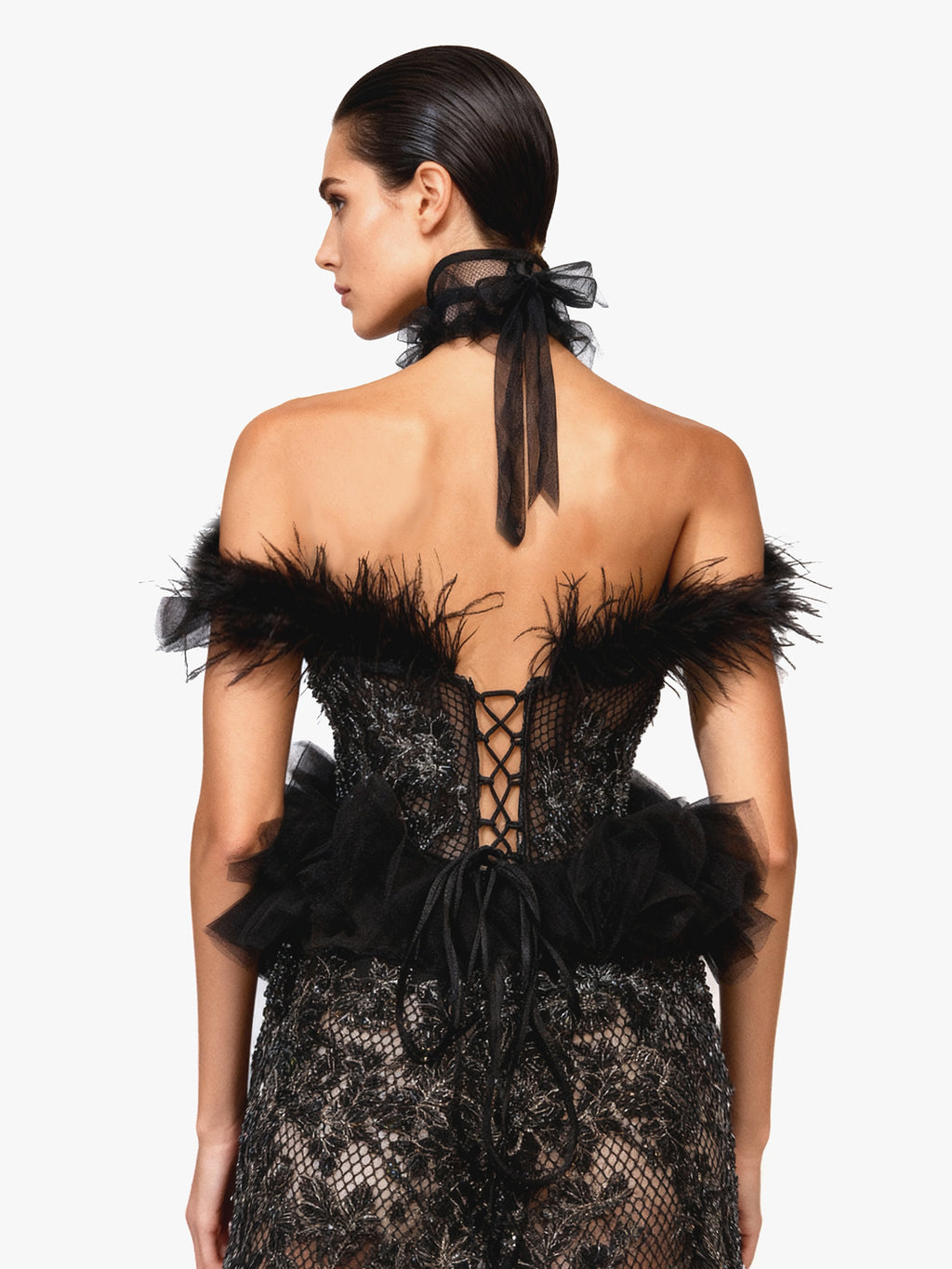 Black Swan Red Carpet Style Goth Corset