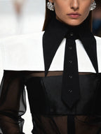 Tuxedo Detachable Collar with Faux Tie