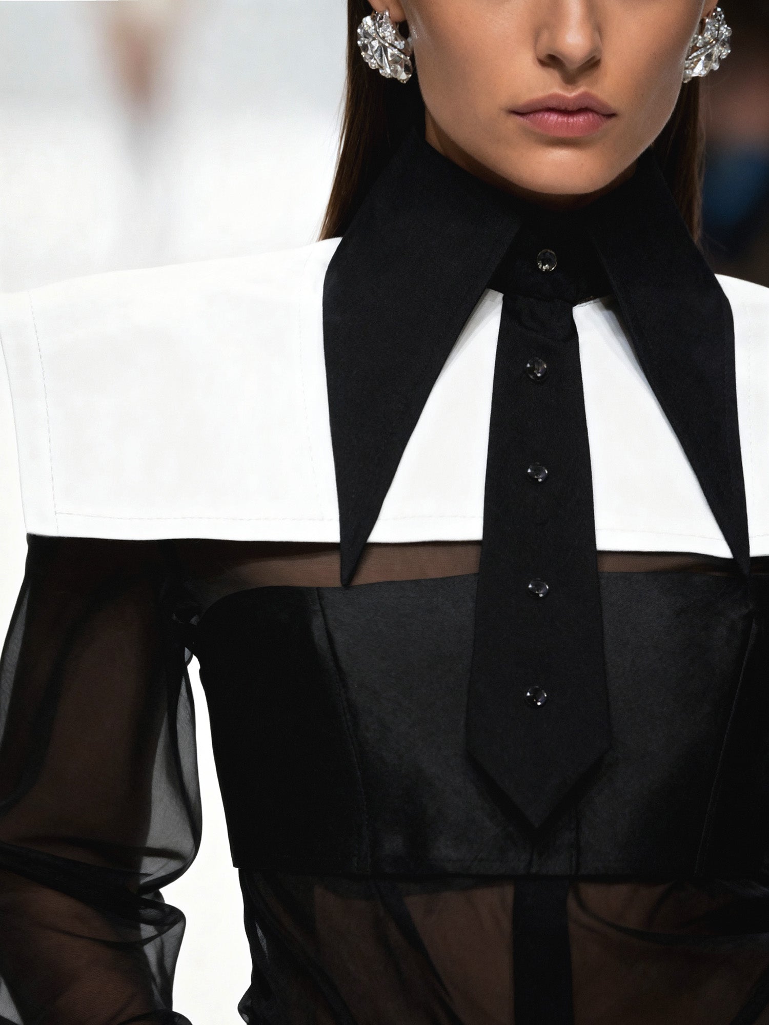 Tuxedo Detachable Collar with Faux Tie