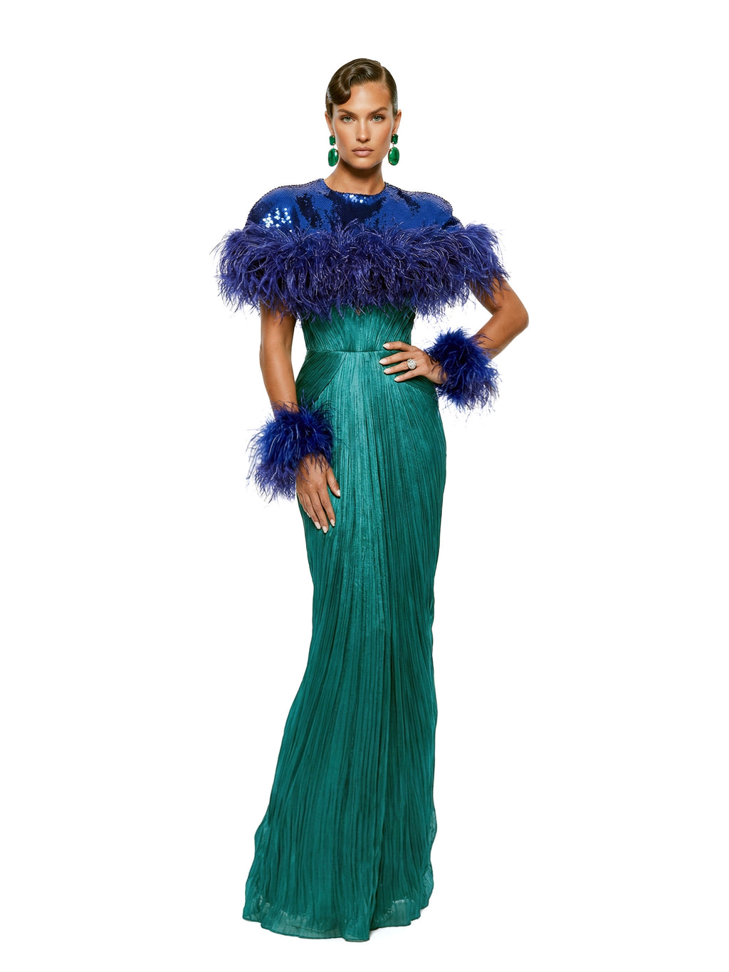 Detachable Ostrich Feather Cuffs