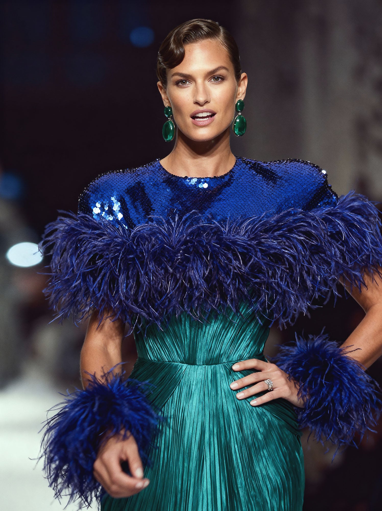 Detachable Ostrich Feather Cuffs