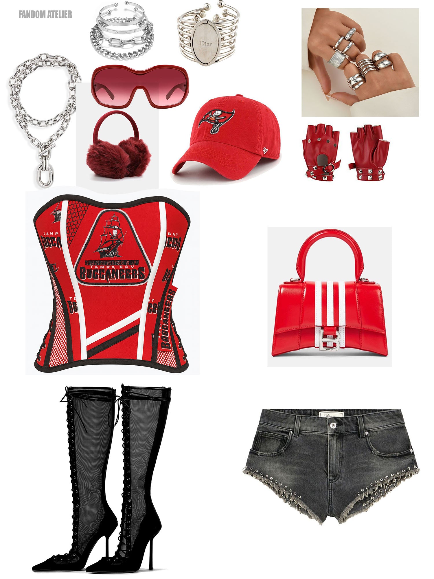 Tampa Bay Buccaneers Football Team Corset Bustier Top