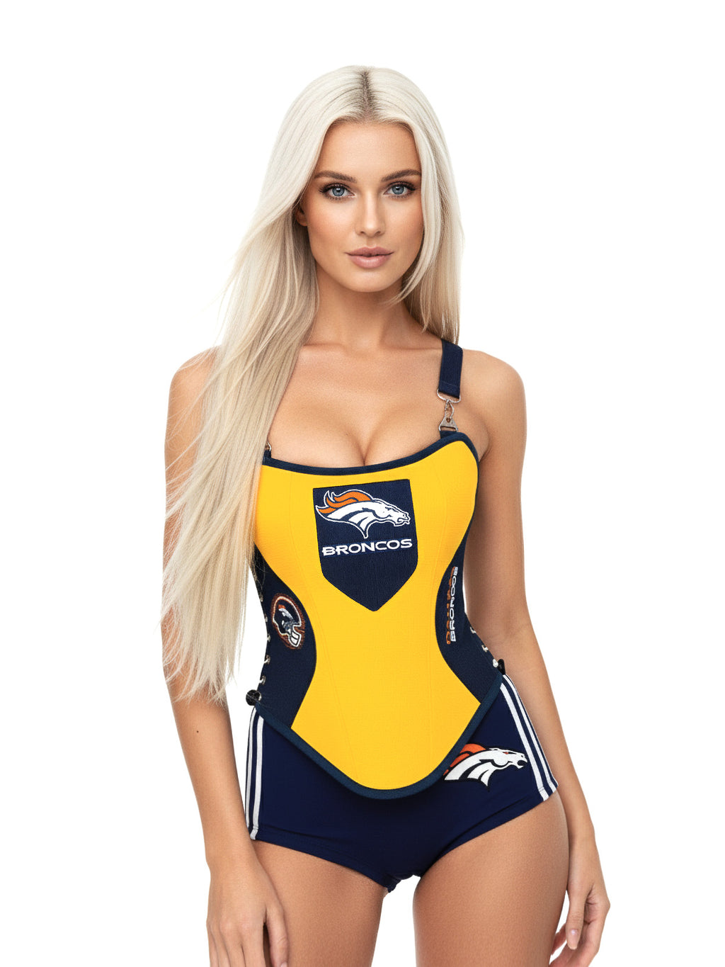 Denver BRONCOS Football Team Corset Bustier Top