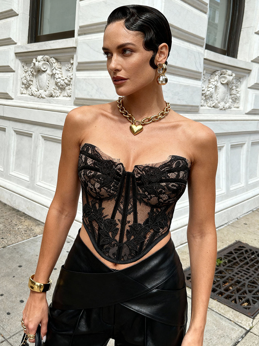 The Chapel Window Butterfly Bustier in Black